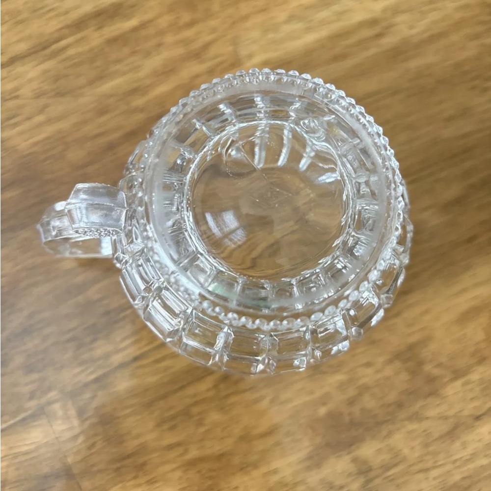 Vintage Heisey Glass Clear Victorian Creamer & Sugar Bowl Handles USA Excellent! - Picture 6 of 16